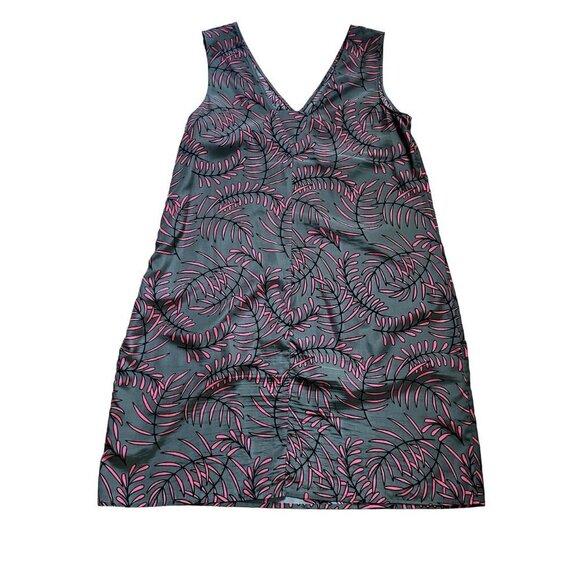 Nordstrom Halogen Palm Print Midi Dress L - Picture 16 of 16